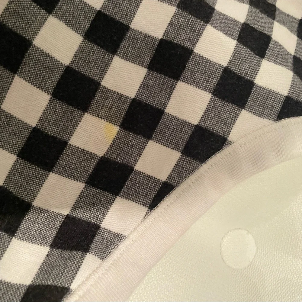 [Old Navy] Red Plaid and Buffalo Check Black and White Long Sleeve Bodysuit Set